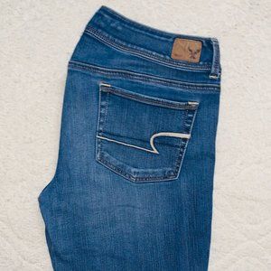NEW American Eagle Super Stretch Kick Boot Cut Jeans Size 14 Short